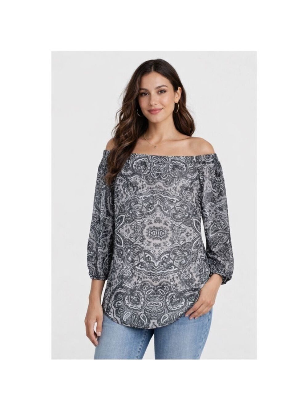 INC International Concepts Spring Romance Paisley Blouse Size S NWT